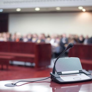 Microphone in conference room